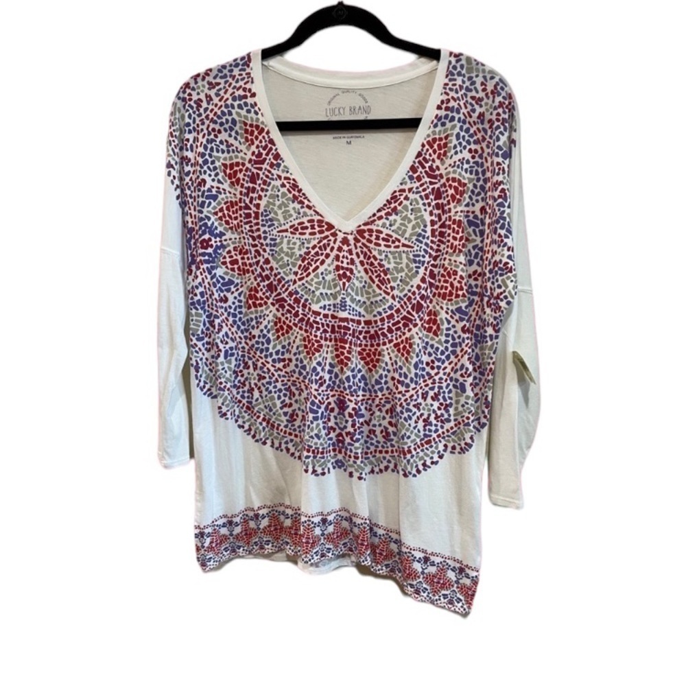 Lucky Brand 3/4 sleeve tee Size Medium